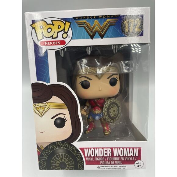 Funko Pop! DC: Wonder Woman With Sword and Shield #172 NEW In Box - Picture 2 of 7